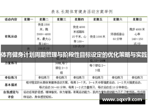 体育健身计划周期管理与阶段性目标设定的优化策略与实践